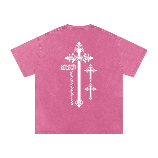 SACRED HEARTS TEE: SACRED CROSS
